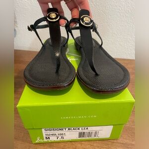 7.5 Black Gigisignet Sandals